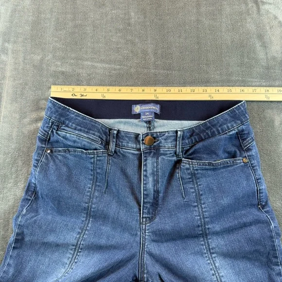 Democracy Women's Jeans "Ab Solution" Size 14 Split Hem Straight Leg - Picture 7 of 10